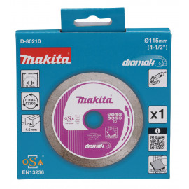 D-80210 Disco de diamante 115 x 22,23 mm, Banda continua